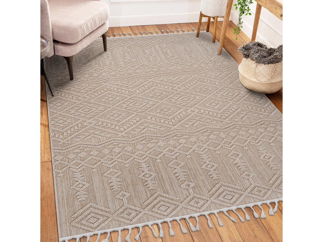 Collection 8X10 Natural /Traditional Indoor/Outdoor Area Rug