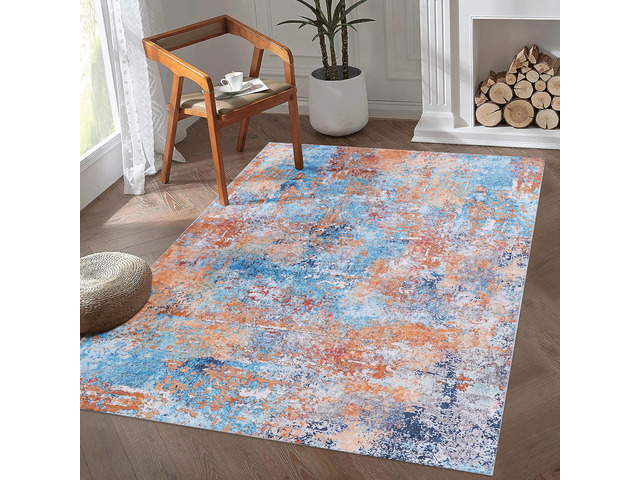 9x12 Area Rug for Living Room, Washable Rug, Low-Pile, Non-Slip, Non-Shedding, Foldable, Kid & Pet Friendly - Area Rugs for living room, bedroom,...