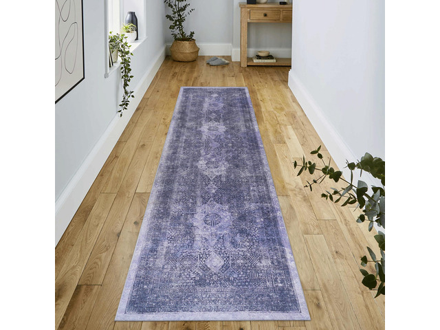 2'6''x10' Runner, Washable Rug, Low-Pile, Non-Slip, Non-Shedding, Foldable, Kid & Pet Friendly - Area Rugs for living room, bedroom, kitchen,...