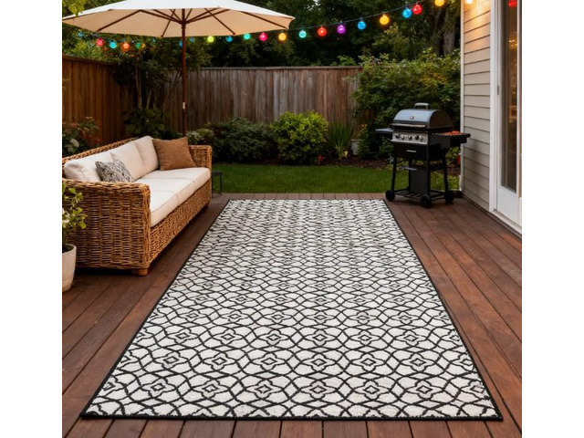 Patio Rug,Reversible Outdoor Rug Carpet RV Camping Rugs with Carry Bag