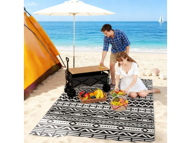 Outdoor Rug,Reversible Outdoor Rug,Waterproof Plastic Straw with Carry Bag