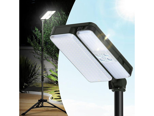 10000Lm Dimmable Rechargeable Work Light, 15000Mah Detachable Camping Work Light 72'' Telescopic with 2 Separate Lights, 2 Charge Ways Type C &...