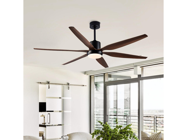 54' Outdoor Ceiling Fans with Lights, Wet Rated Waterproof indoor Ceiling Fan with Remote, 6 Abs Blades Modern Ceiling Fan,3Cct Quiet 6-Speed Dc...