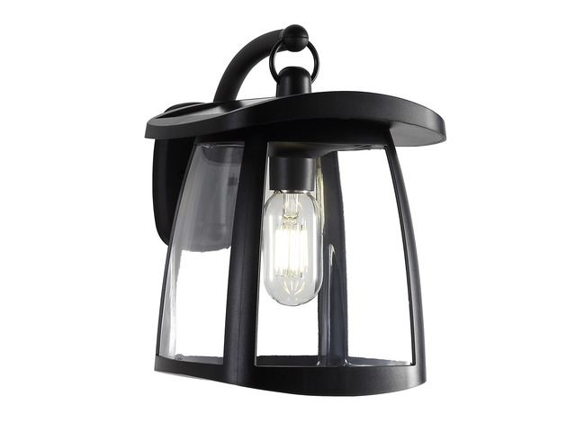 Black Ip54 Waterproof Solar Wall Lanterns, 4 Lighting Modes with Button Control, Outdoor Hanging Lights with 2 Solar Panels