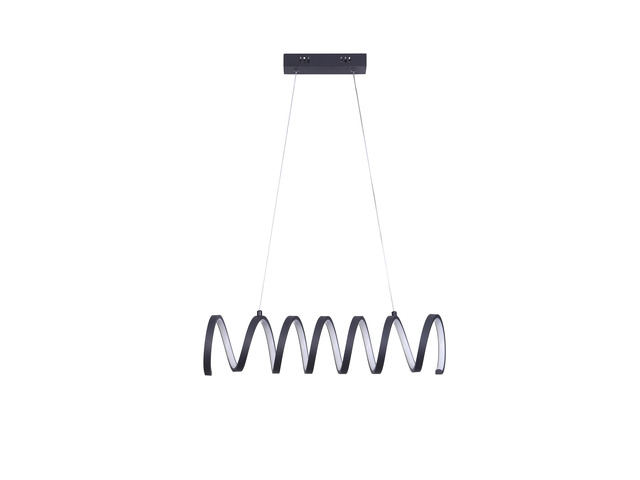 23'L x 6'H Spiral Loop Aluminum integrated 14 W Led W/ Adjustable 47' - 12' Suspension Wire Modern Ceiling Pendant