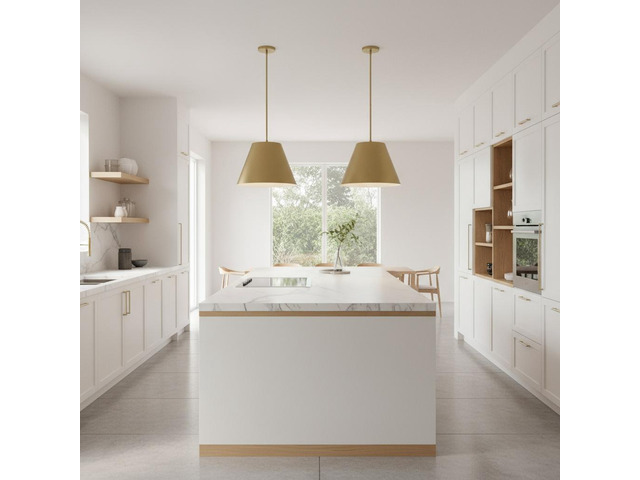 16 inch Diameter integrated Led Brass Pendant