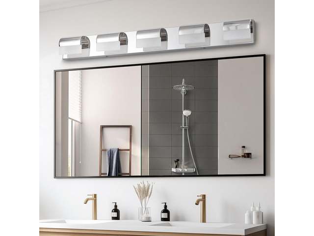 Modern Bathroom Vanity Lighting 5-Light Led Vanity Lights Over Mirror Bath Wall Lighting