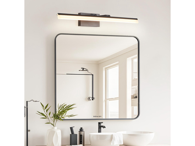 32 inch Modern Led Bathroom Vanity Light Sleek Black Metal Wall Light for Mirror, Dressing Room Or Sink Area