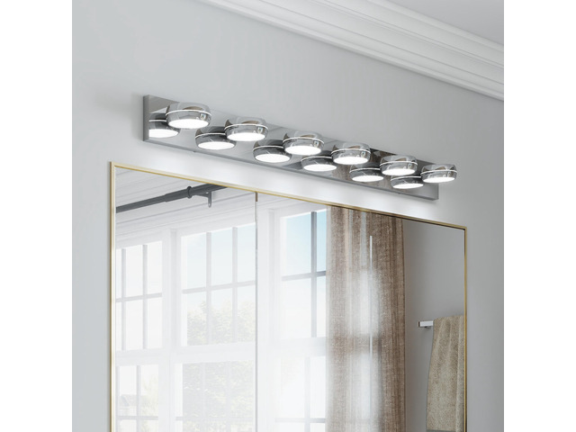 Led Vanity Lights 43in Bathroom Lights Fixtures Over Mirror 6 Light Led Lighting Fixture for Bathroom 18W Mirror Lighting Fixture Modern Bath Light...