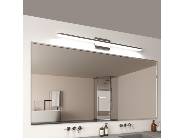 Modern Led Vanity Lights for Bathroom 39in 24W Daylight White Chrome Light Fixtures Bathroom Lights Over Mirror Vanity Lighting Fixtures Vanity Light