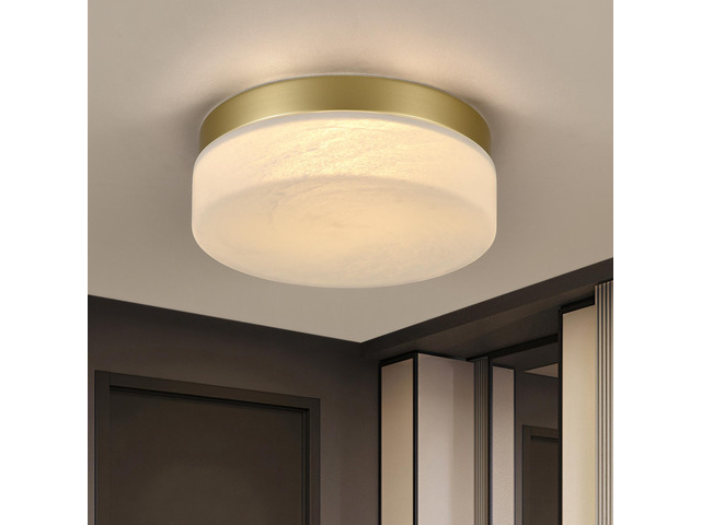 12 inch Led Ceiling Light, 24W Flush Mount Ceiling Light,Round Low Profile Ceiling Lights for Bedroom, Living Room, Dining Room(Gold)