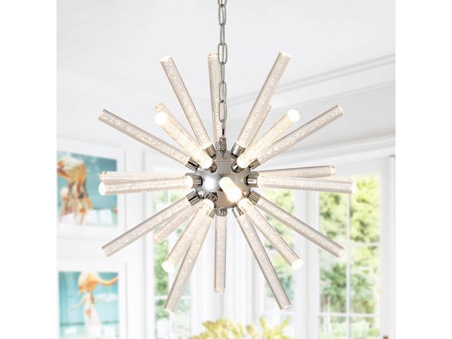24-Light Bubble Pillar Chandelier,Adjustable Pendant Lights Living Room Dining Room Decoration Lamp Custom Hotel Project Lighting