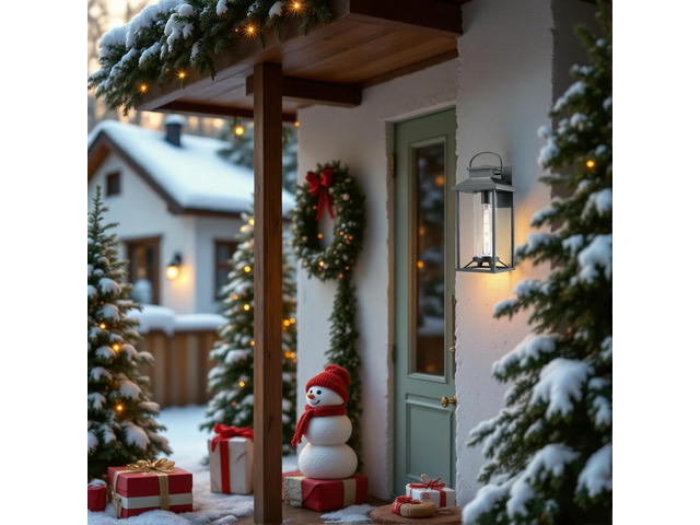 Outdoor Porch Lights, Textured Black Exterior Lighting Fixtures Wall Mount, Modern Outdoor Wall Sconce Lantern for House, Front Porch, Anti-Rust...