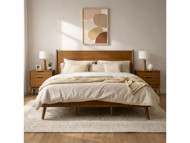 Cohron Solid Wood Platform Bed (King Bed)