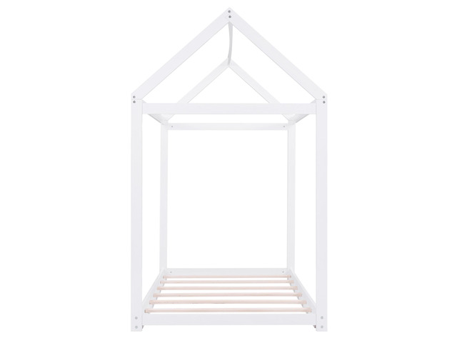 Twin Size Wooden House Bed, White
