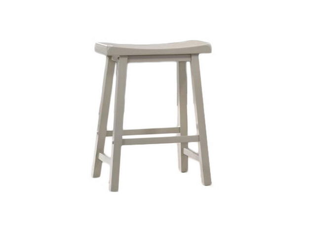 24 Inch Ergonomic Counter Height Stool, Set of 2, Curved Saddle Seat, Gray