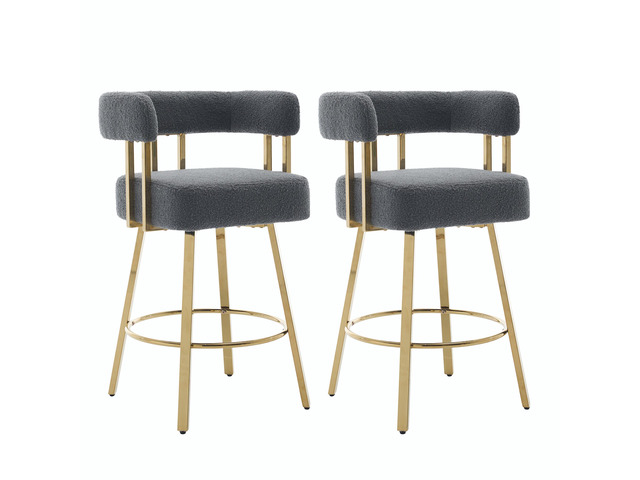 TS Modern decorative chair, living room side chair with gold metal legs, no wheels, suitable for dressing area, reception room, office,Teddy fleece...