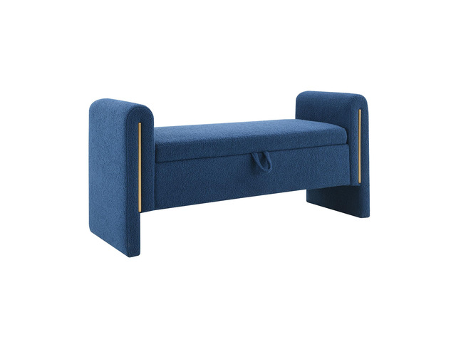 Modern Teddy Bed End Bench with Arms and Storage,Upholstered Large Foot Rest Stool, Comfy Window Vanity Bench for Living Room,Bedroom,Dorm,Coffee...