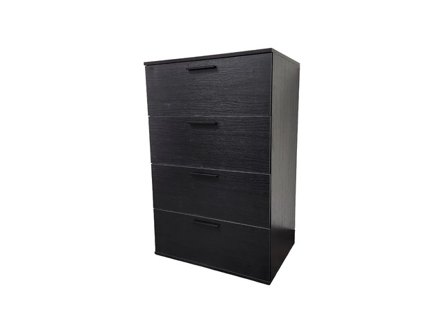 Oliver Four-Drawer Jumbo Chest in Black
