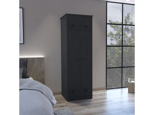 Falkland Armoire with 1 Drawer and 1 Hinged Drawer with Handles