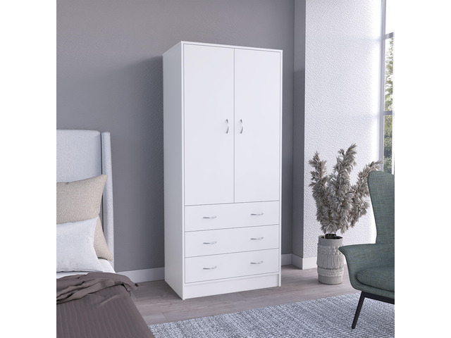 Taly Double Door Armoire White