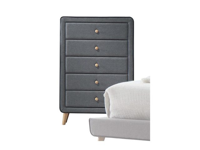 Valda Light Gray Fabric Chest