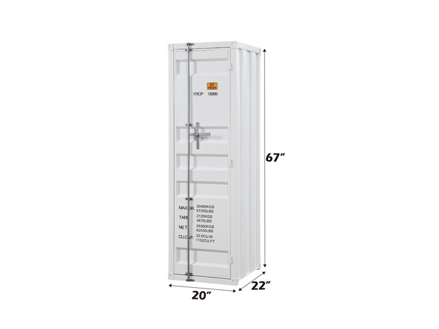 Cargo White Finish Wardrobe