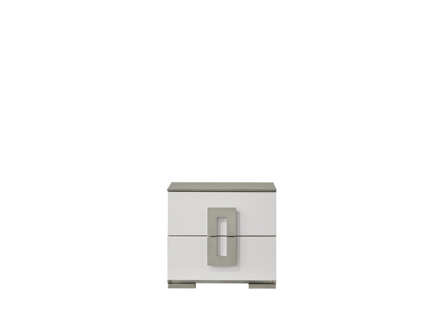 Olivia Contemporary Style 2-Drawer Night Stand Made With Wood In White