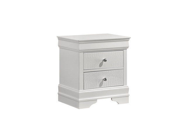 Blaze Modern Style 2-Drawer Night Stand Made With Wood In White