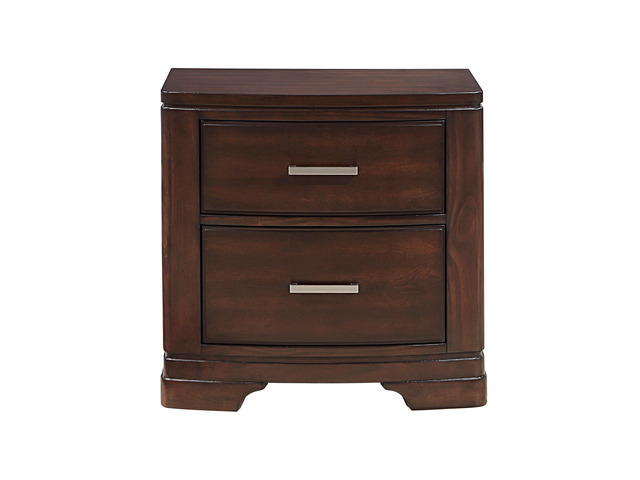 Cherry Finish Sleek Design Nightstand With Two Storage Drawers Transitional Style Bedroom Furniture 1Pc