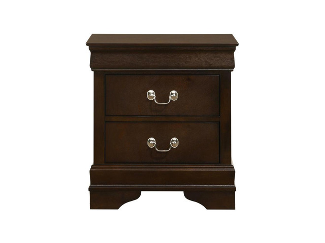 Mdf Nightstand With 2 Drawers, Cappuccino