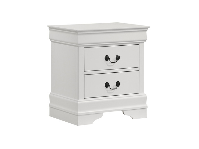 2-Drawer Nightstand With Bracket Feet, White