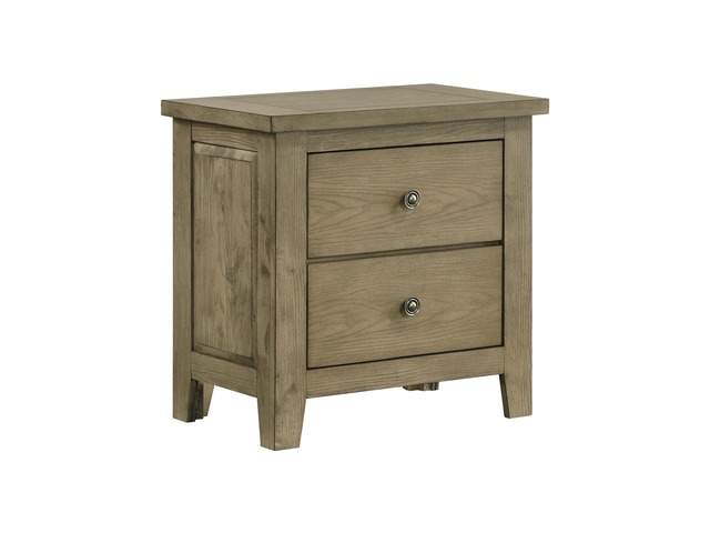 Fully Assembled 2-Drawer Nightstand, Vineyard Oak