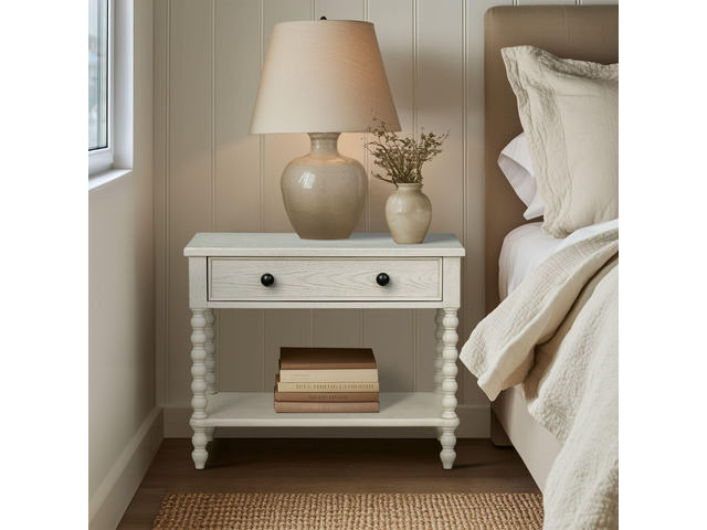 Large Nightstand, Antique Cream