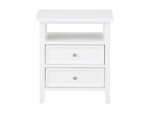 Weston White 2 Drawer Nightstand