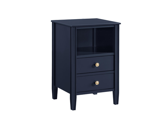 Winston 2-Drawer Storage Nightstand - Midnight Blue