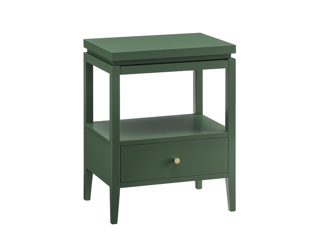 Olana Vintage Green 1-Drawer Nightstand