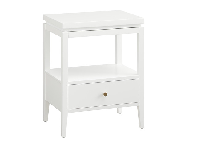 Olana White 1-Drawer Nightstand