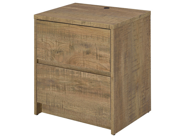 Geary Mango 2-Drawer Nightstand Led Lights And Usb