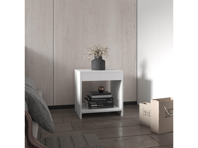 16.5' Tall Minimalistic Nightstand With Open Shelf