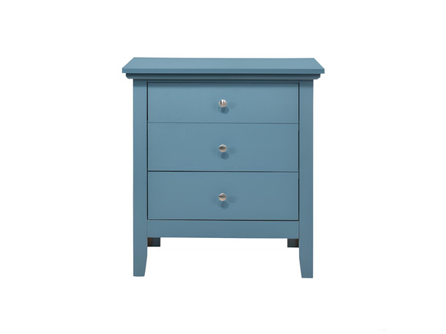 Casual Teal Storage Nightstand
