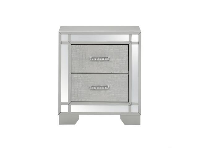 Elegant Silver Champagne Accent Table