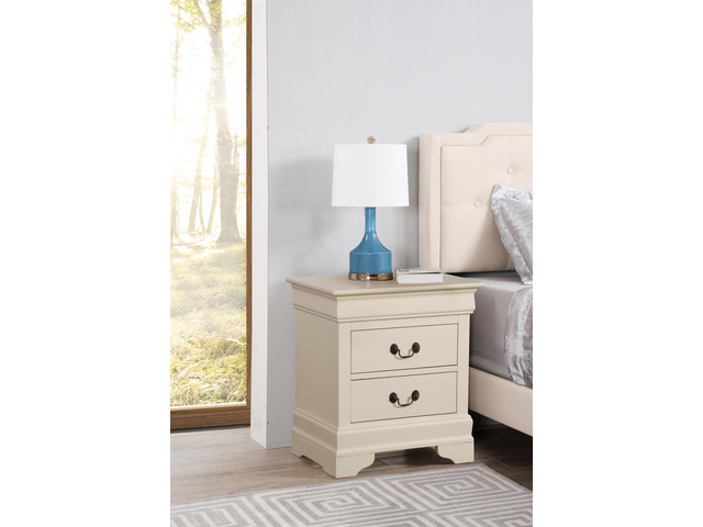 Elegant Beige Nightstand With Classic Design