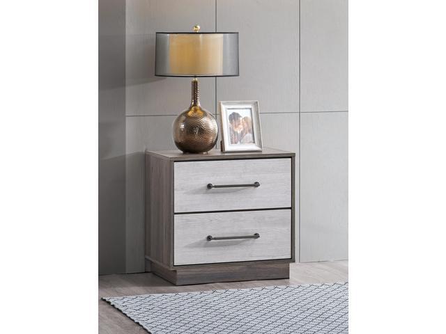 Aberdeen G02500-N Nightstand, Gray/Oak