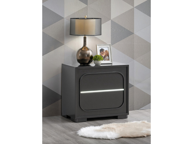 Wave Nightstand, Wenge