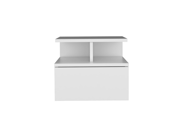 Floating Nightstand Flopini, One Drawer, White Finish