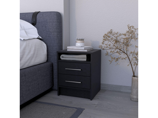 Eastover Nightstand 2.0 In Melamine With Two Drawers