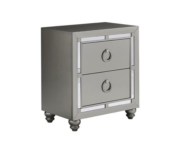 Chloe Gemstone Silver Nightstand