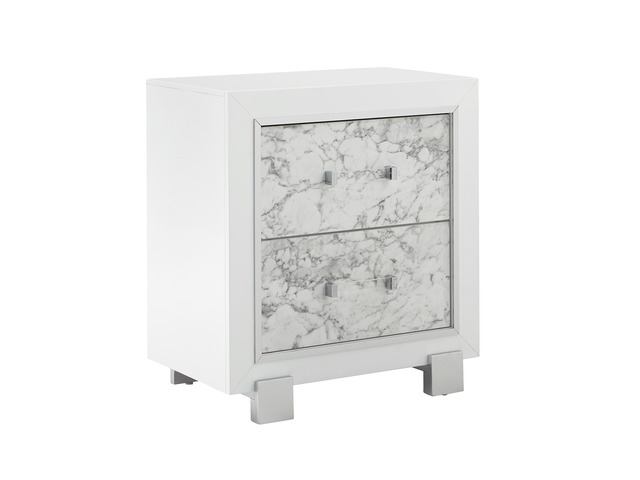 Skye Marble White Nightstand