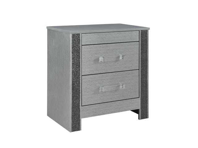 Lorenzo Silver Nightstand